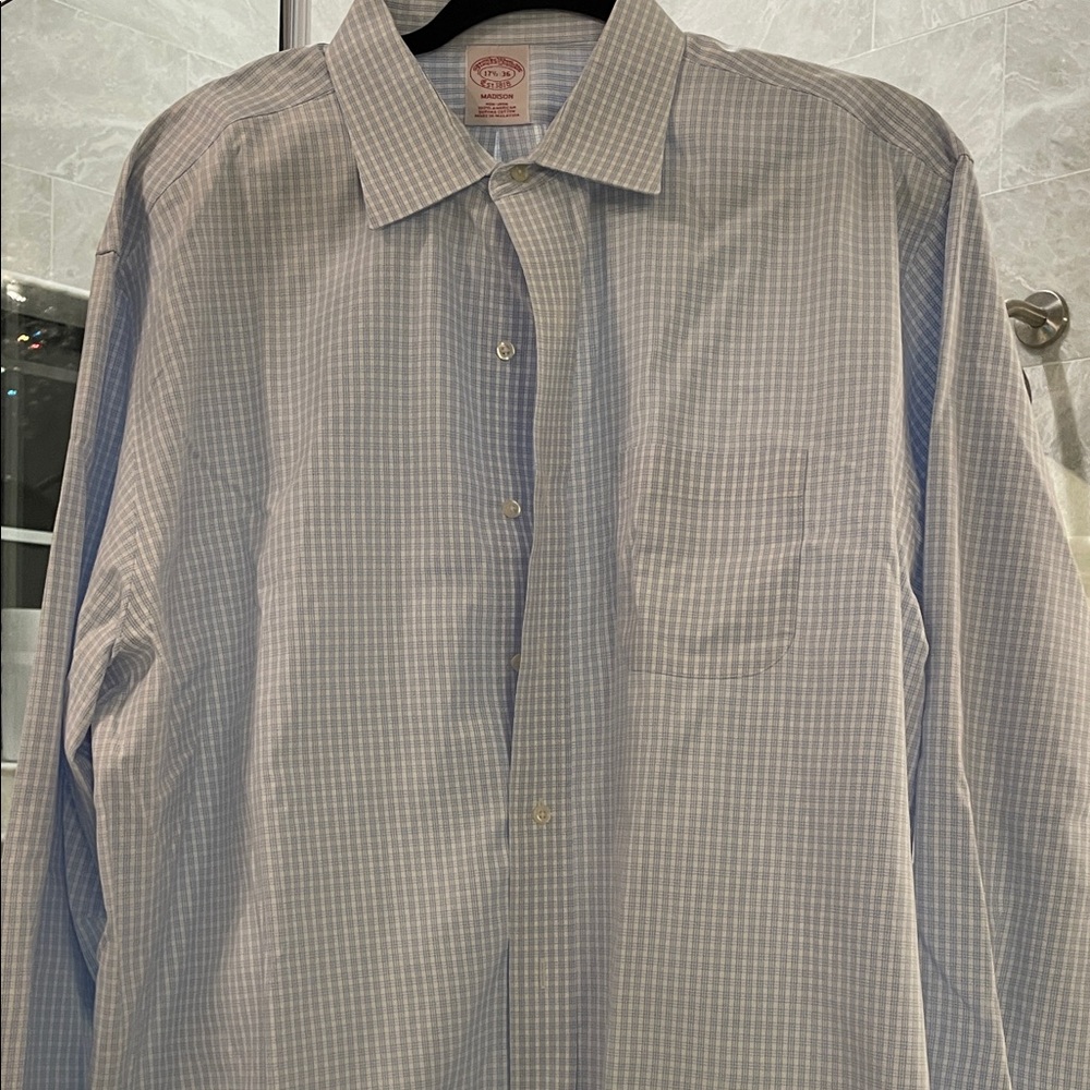 Brooks Brothers Blue Checkered Shirt